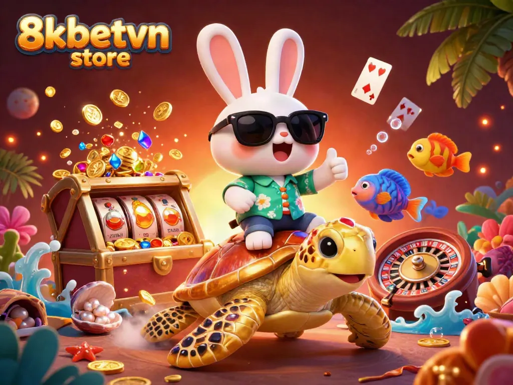 Experience thrilling wins at the 8xbetvn store with our lucky rabbit and golden turtle.