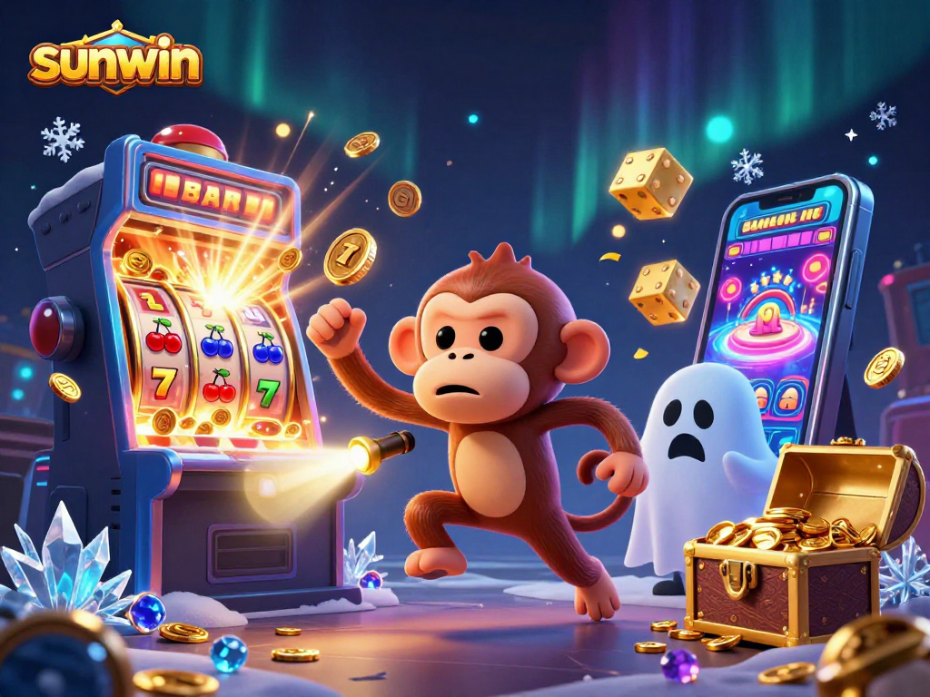 Sunwin captures players’ excitement with illustrative casino scenes of jackpots and thrilling games.