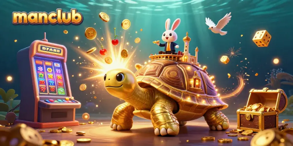 Experience winning thrills at manclub with a golden tortoise casino and dynamic action elements.