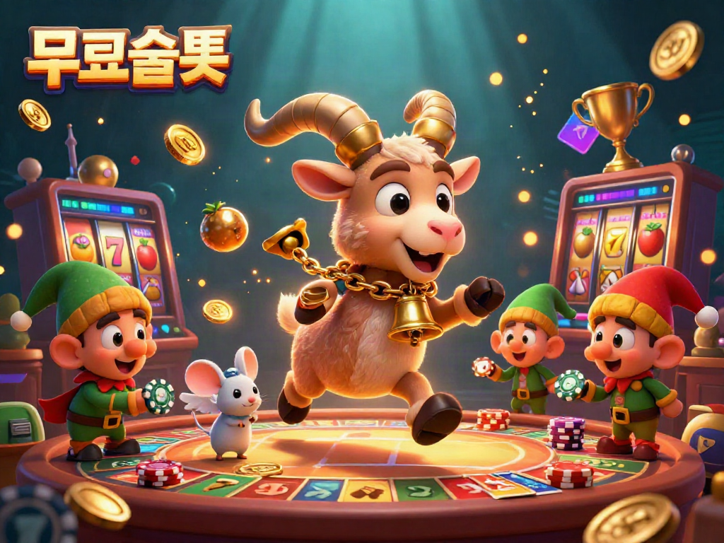 Engage with 무료슬롯 in a vibrant 3D casino scene with animated characters and dynamic game elements.