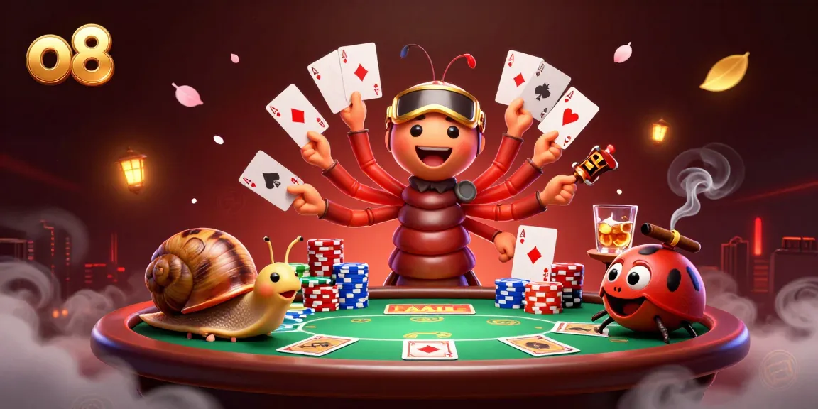 Experience o8's dynamic gaming atmosphere with a lively dealer and thrilling casino elements.