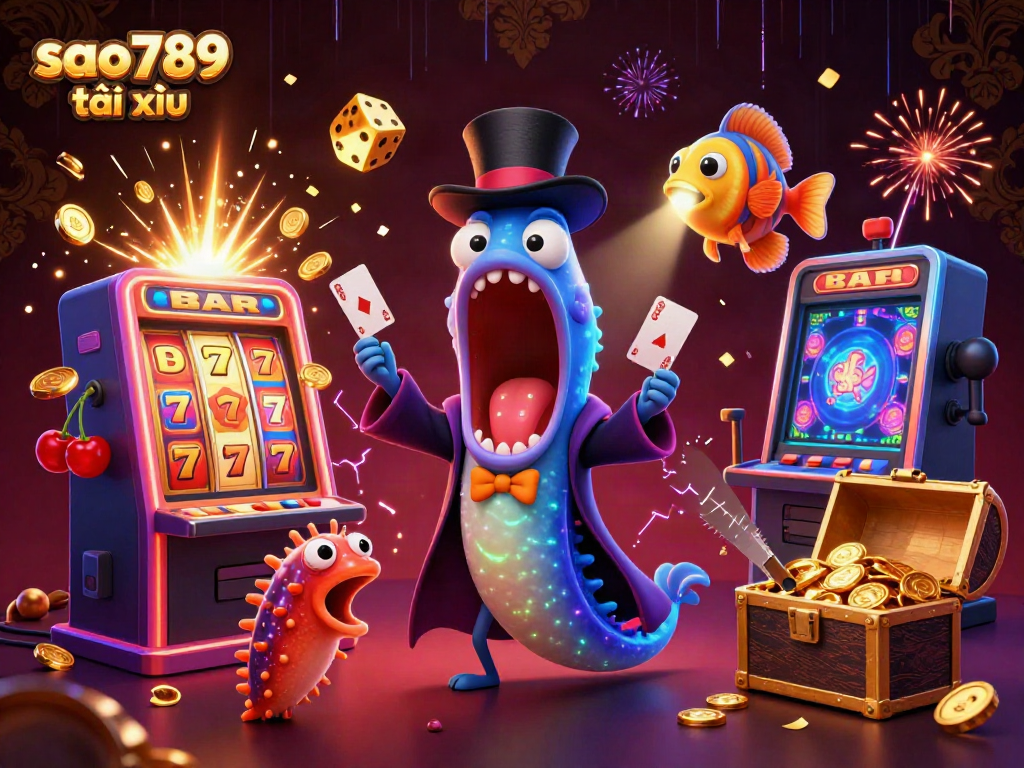 Engaging scene of sao789 tài xỉu showcasing vibrant characters and dynamic casino elements.