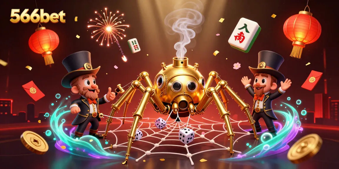 Boost your chances at 566bet with thrilling gameplay and steampunk charm in this dynamic illustration.