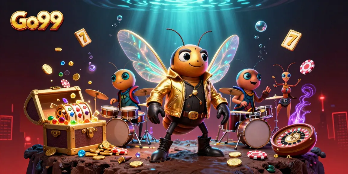 Experience thrilling action with Go99 in this ultra-detailed 3D casino scene bursting with energy and elements.