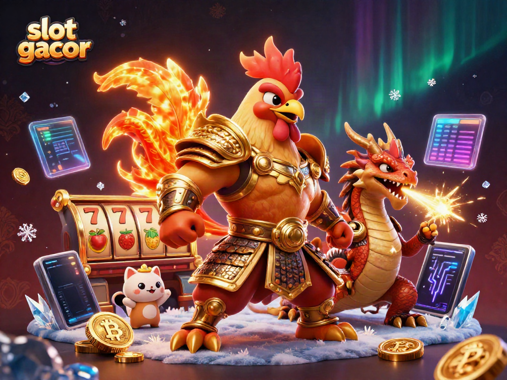 Experience the excitement of slot gacor with dynamic characters and vibrant casino elements.