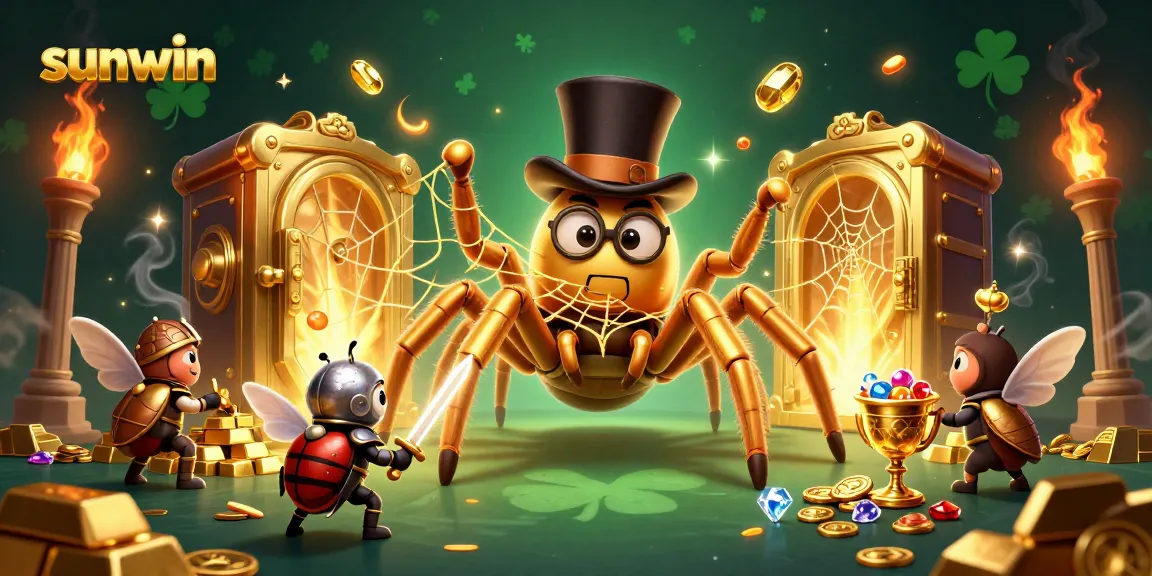 Experience thrilling gameplay at Sunwin with our enchanting 3D casino scene packed with treasures.