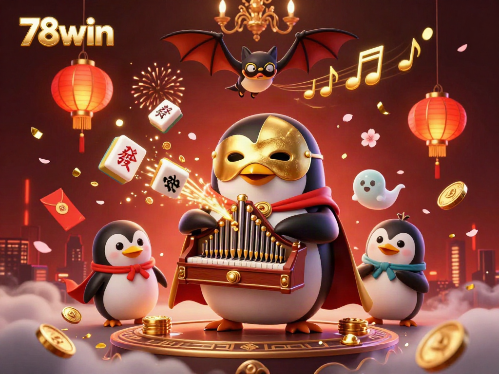 Experience thrilling wins with 78win in this vibrant, casino-themed 3D illustration.