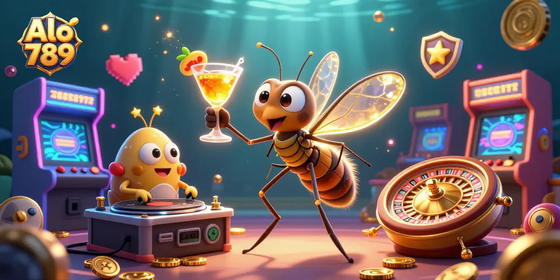 Experience the thrill of Alo 789 with stunning 3D characters and casino elements on vibrant display.