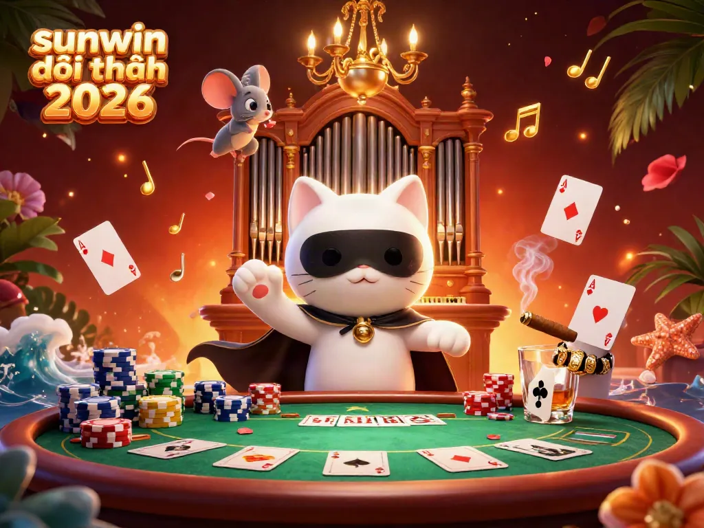 Experience thrilling gameplay with sunwin đổi thưởng 2026 in this vibrant casino-themed illustration.