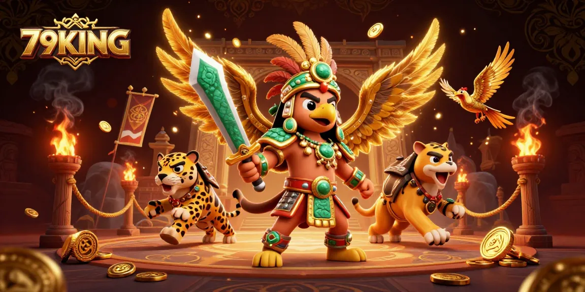 Engage in thrilling gameplay at 79KING with vibrant characters amidst dynamic casino elements.