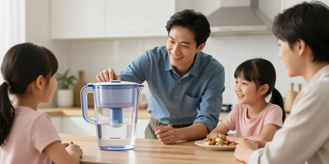 Waterdrop PT-04C Water Filter Pitcher showcased by trusted local contractor in modern kitchen setting.