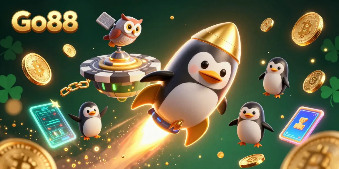 Spin slots and win with Go88's exciting gaming experience featuring colorful animated characters.