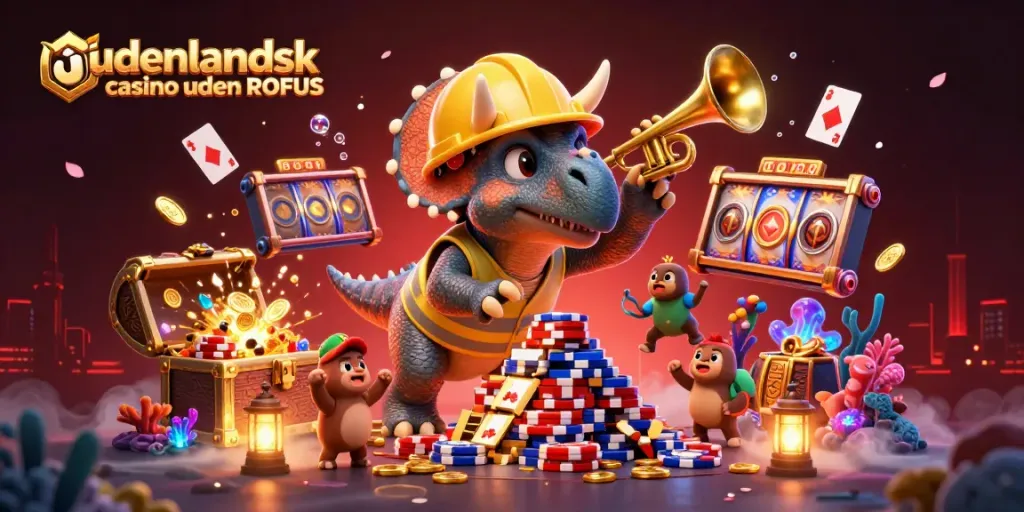 Engage with udenlandsk casino uden ROFUS and indulge in lively poker gameplay with our vibrant 3D illustration.
