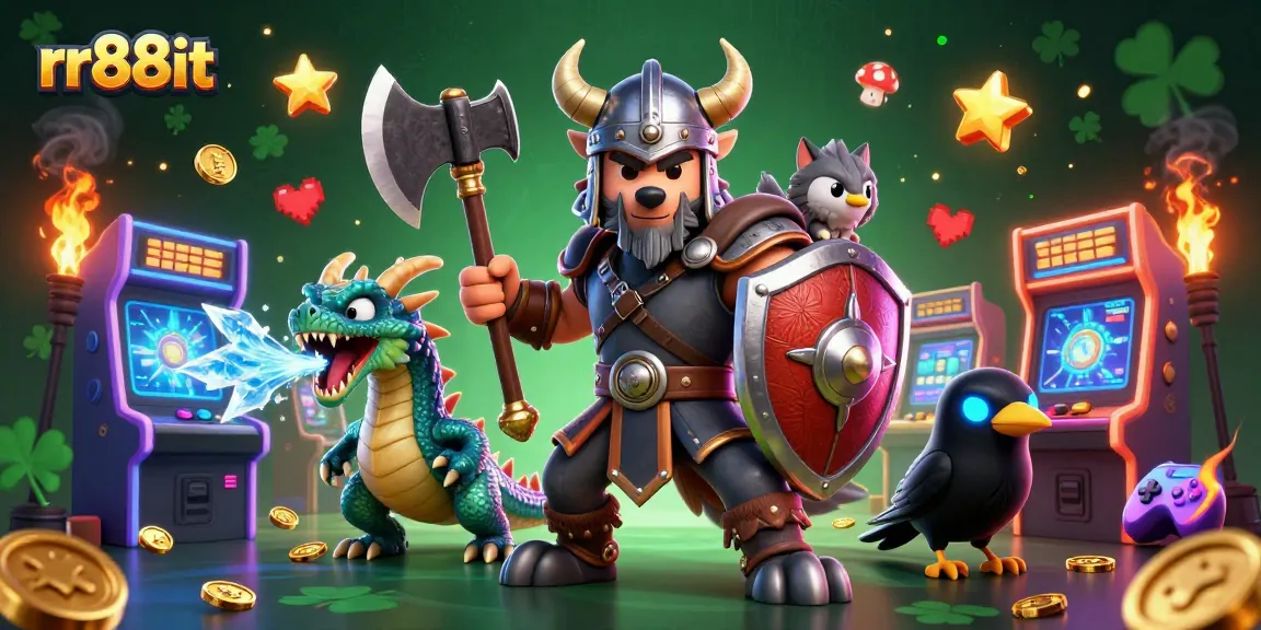 Experience thrilling gameplay with rr88it and vibrant casino elements in this dynamic 3D illustration.
