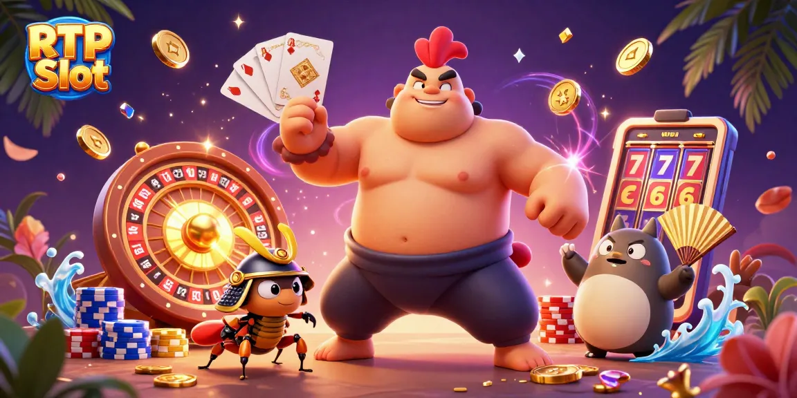 Experience RTP Slot excitement with dynamic casino characters and vibrant gaming elements.