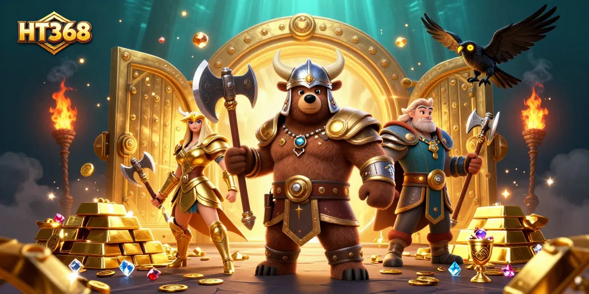 Engage with HT368's thrilling online casino experience featuring vibrant treasures and epic characters.