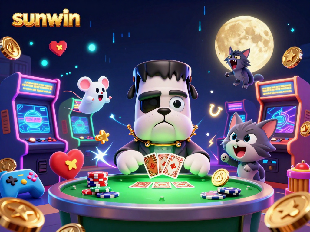 Experience thrilling casino action with sunwin, featuring lively characters and gaming elements.
