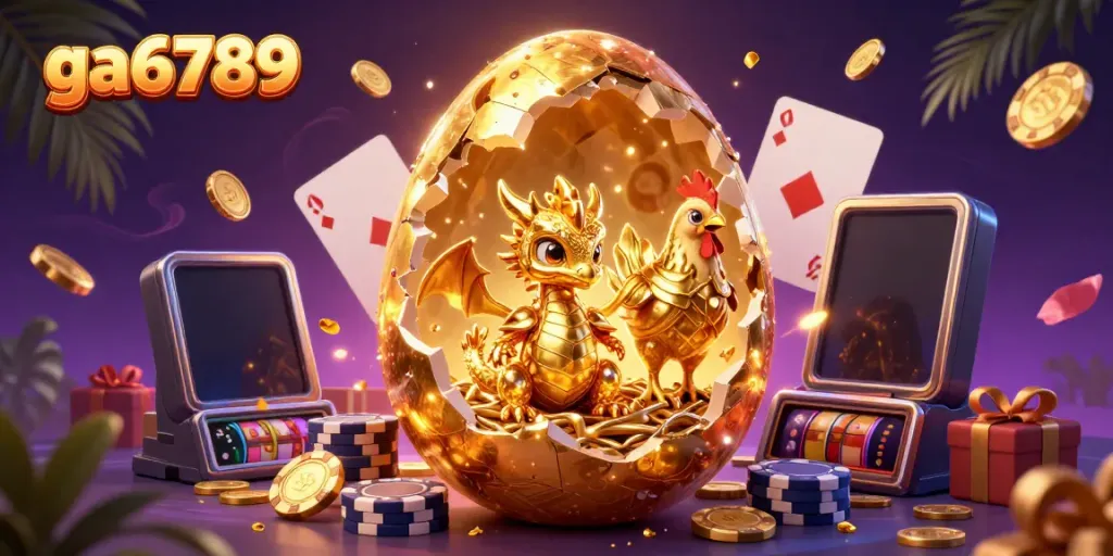 Experience the excitement of ga6789 in this vibrant casino scene filled with colorful gaming elements and dynamic action.