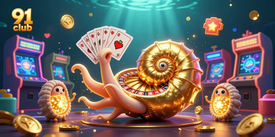 Engage in thrilling games at 91 club with a vibrant 3D casino scene filled with action.