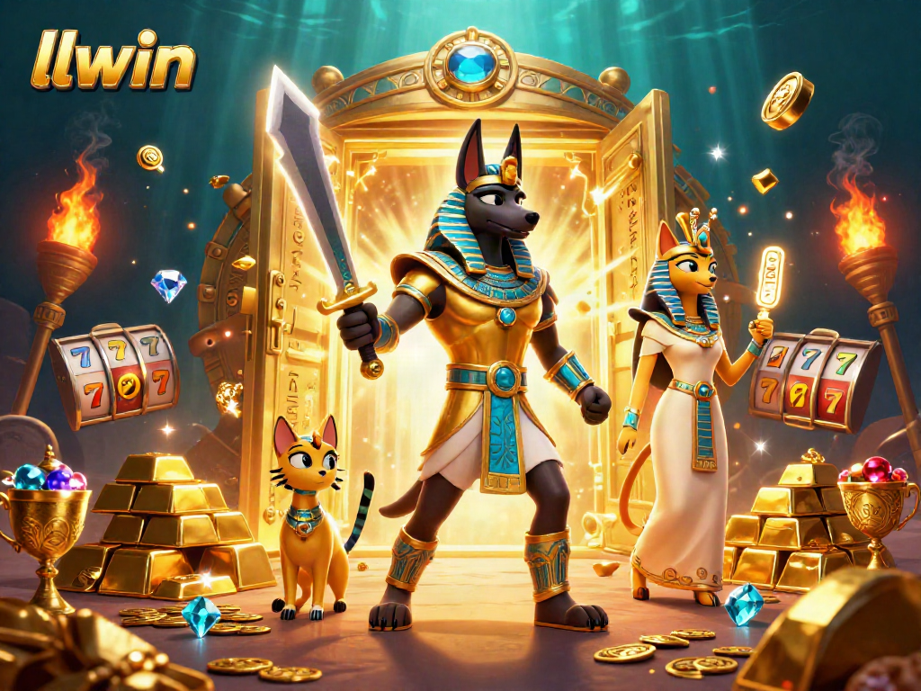 Engage with thrilling llwin casino adventures featuring Anubis and Bastet amidst bursting treasures.