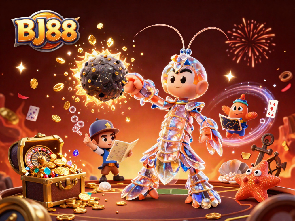 Experience thrilling wins with BJ88 at a vibrant 3D casino featuring games and explosive treasures.
