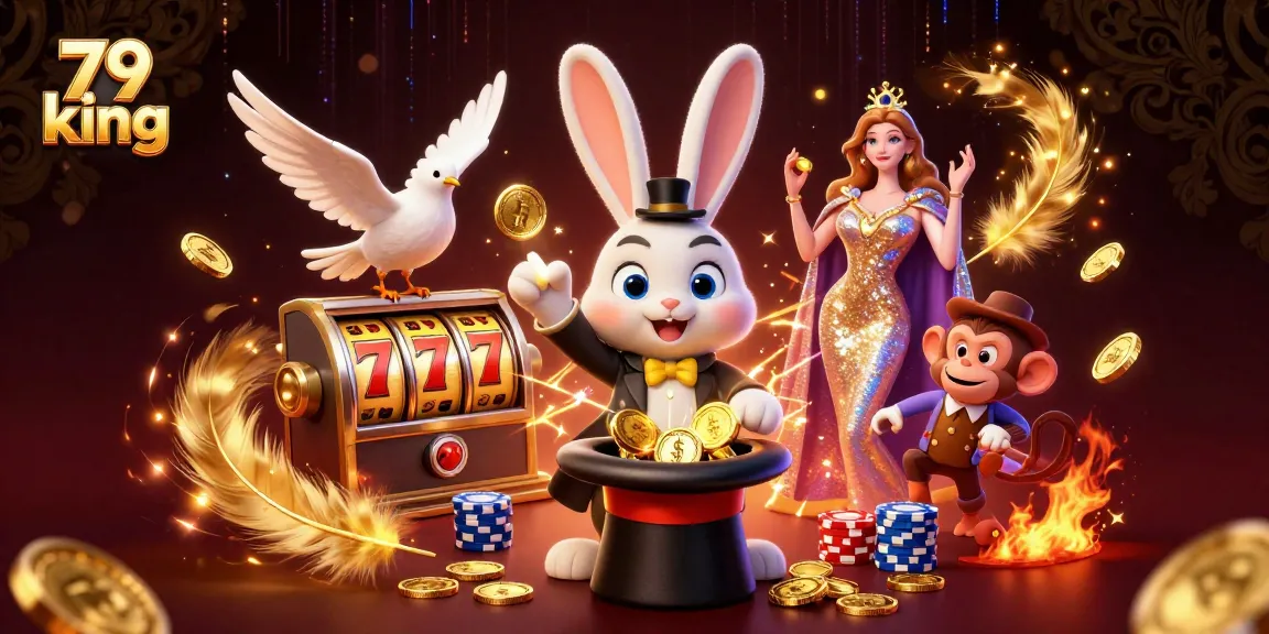 Win big at 79 king with captivating casino magic featuring vibrant characters and gaming elements.