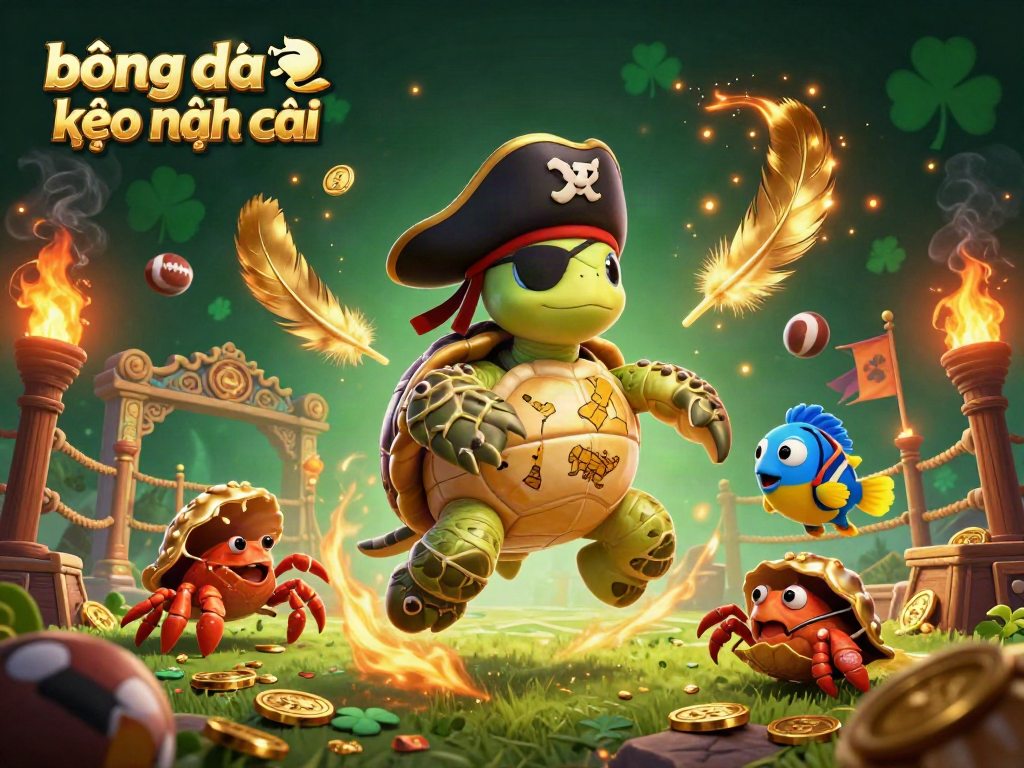 Experience the action-packed world of bóng đá kèo nhà cái with a lively pirate turtle and underwater treasures.