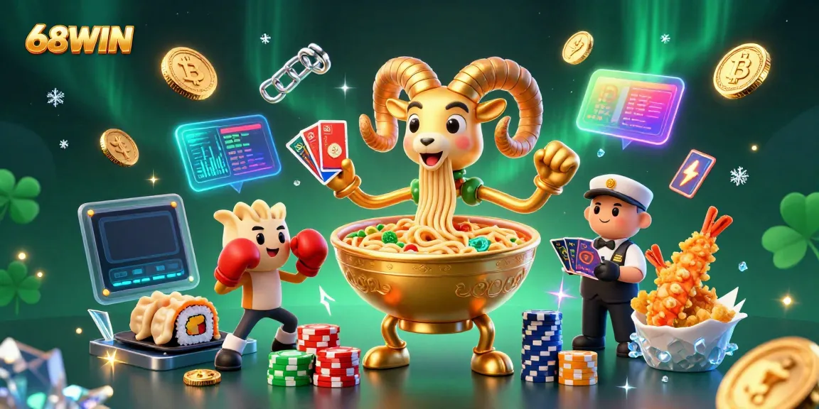 Engage in thrilling gambling with 68WIN’s unique animated casino characters and vibrant game elements.