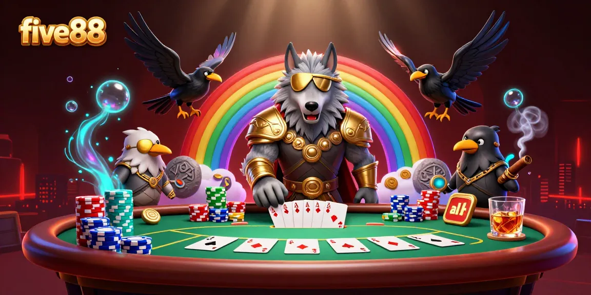 Experience thrilling poker action with five88 amid a stunning Norse-inspired casino scene.