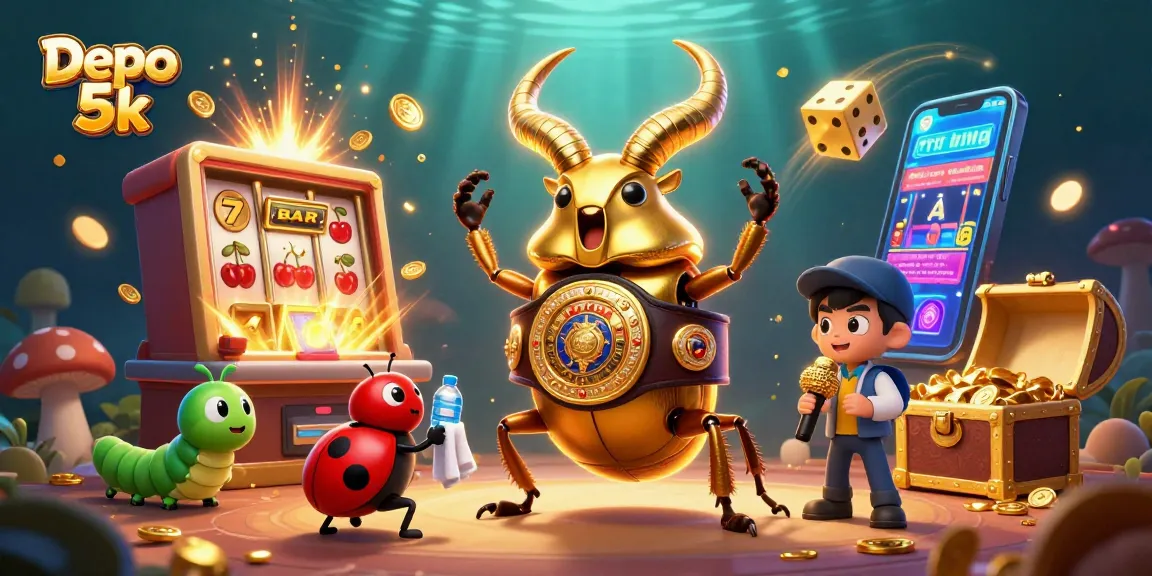 Permainan Depo 5k dengan akses fitur sultan dan jackpot menggiurkan dalam ilustrasi 3D.